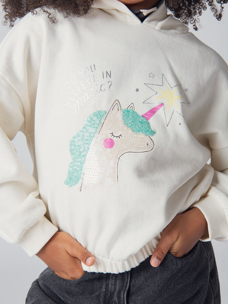 Sudadera con capucha de animación de unicornio para chicas