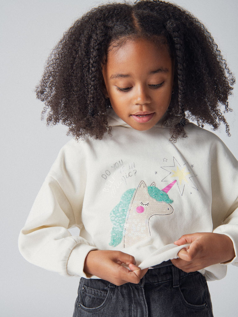 Sudadera con capucha de animación de unicornio para chicas