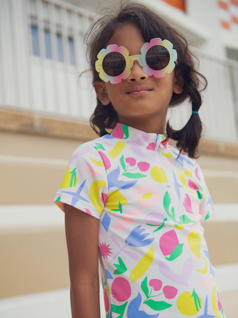 Conjunto de baño UPF 50+ 2 piezas con estampado colorido para niña