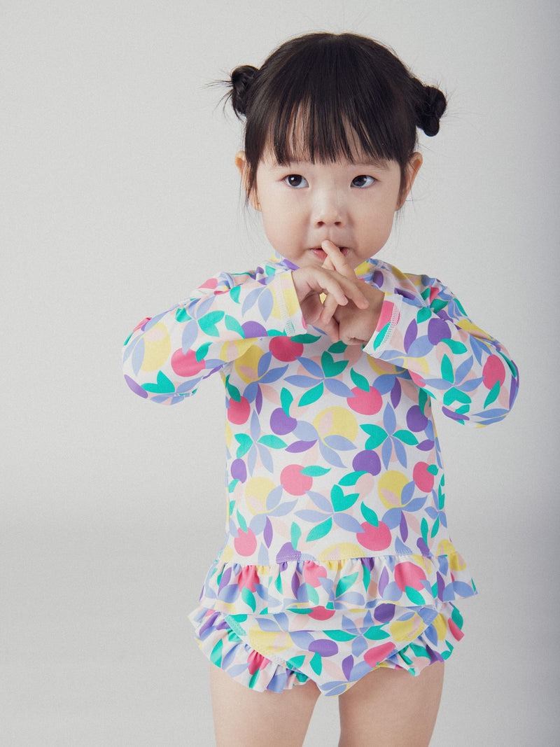 Camiseta de baño UPF 50+ para bebé niña