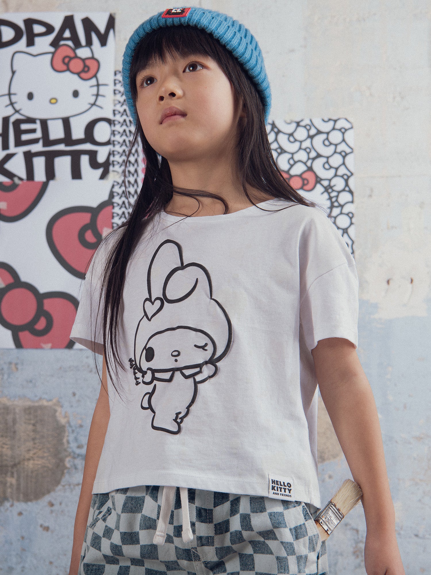 T-shirt blanc à imprimé photochronique