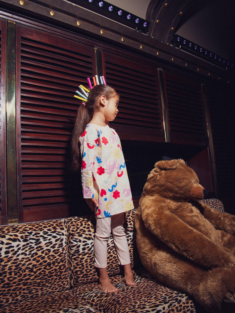 Camisón fosforescente impreso para niña