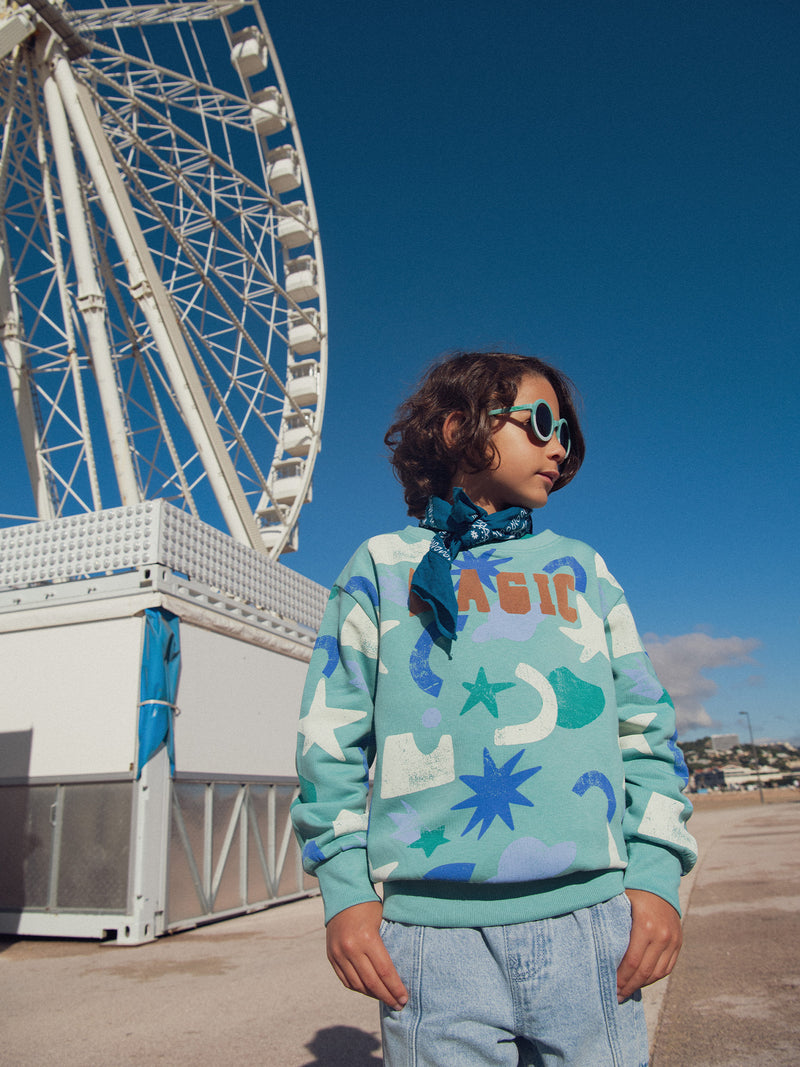 Sudadera Verde con Imagen para Niños