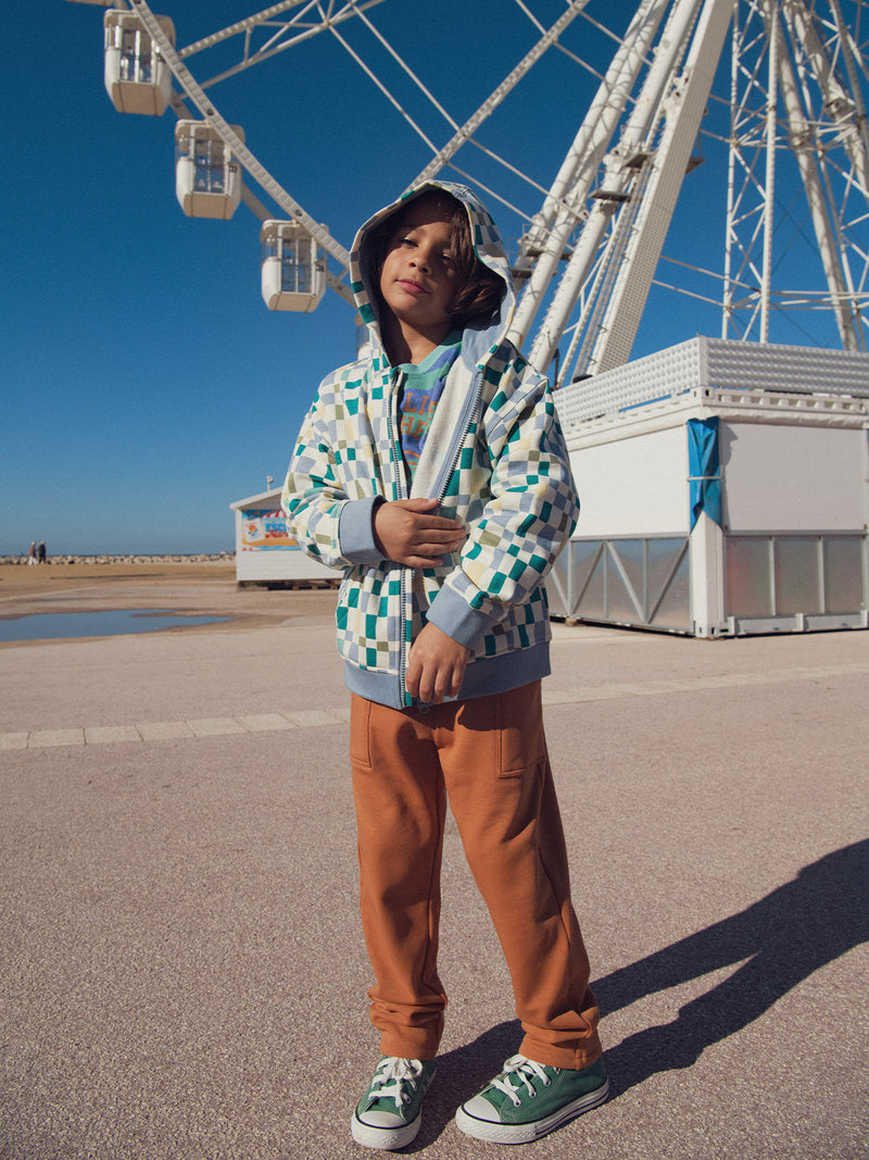 Sudadera con capucha impresa gráfica para niños