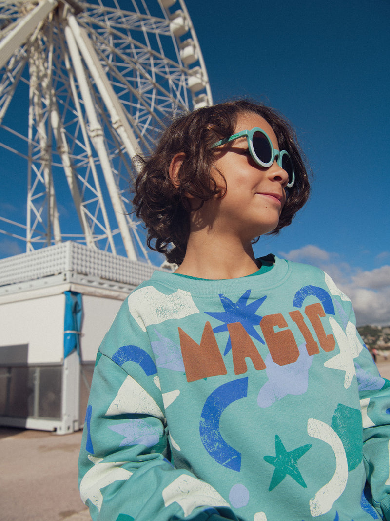 Sudadera Verde con Imagen para Niños