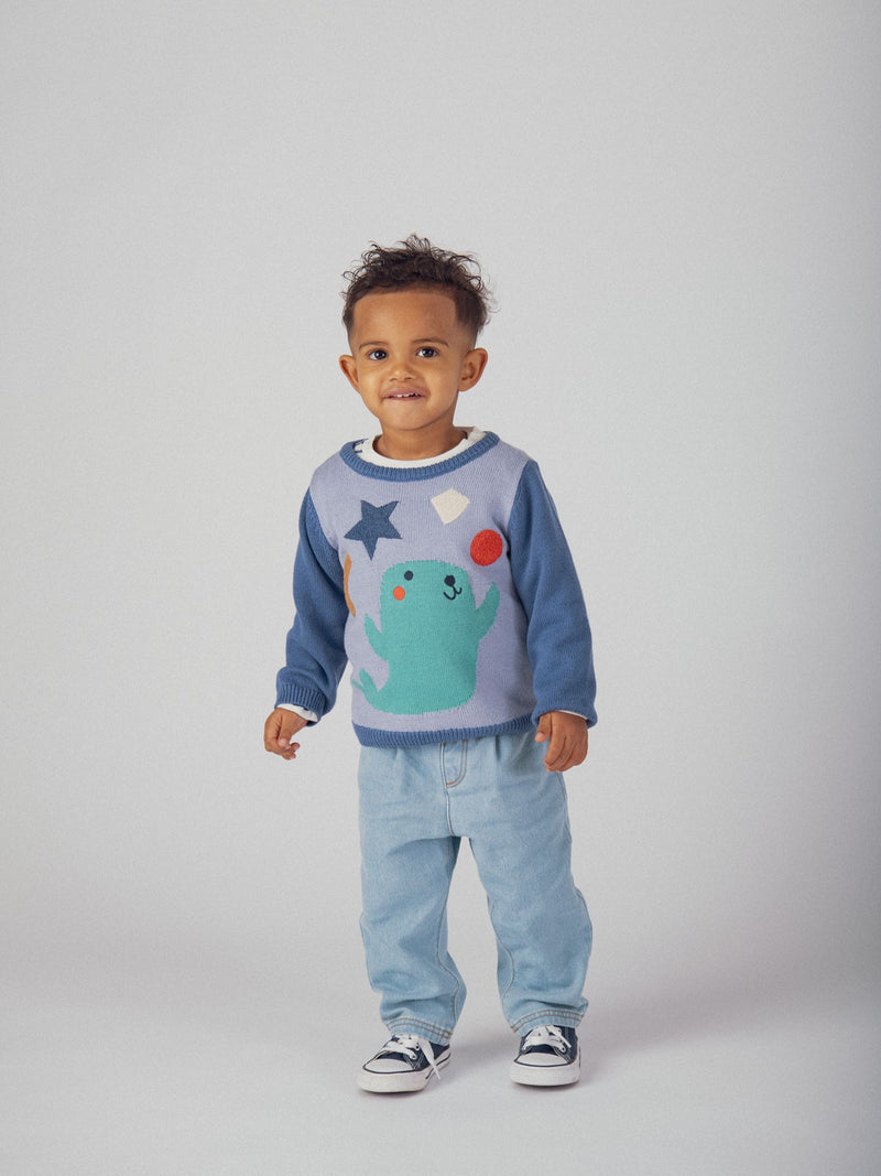 Suéter con motivo de foca para bebé niño