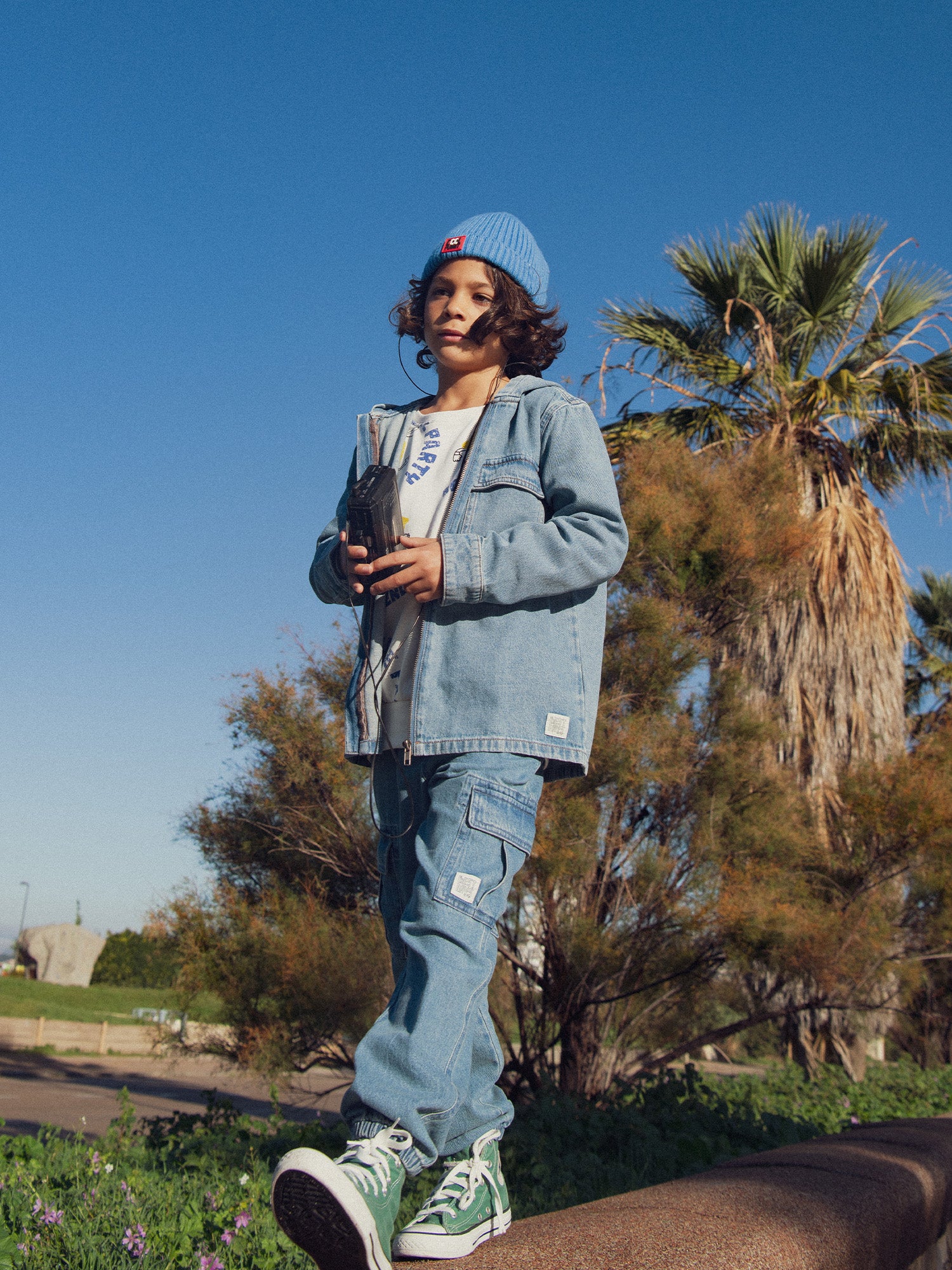 Chemise en jean zippée pour garçon