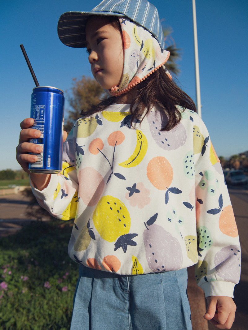 Sudadera Imprimir Frutas para Niña