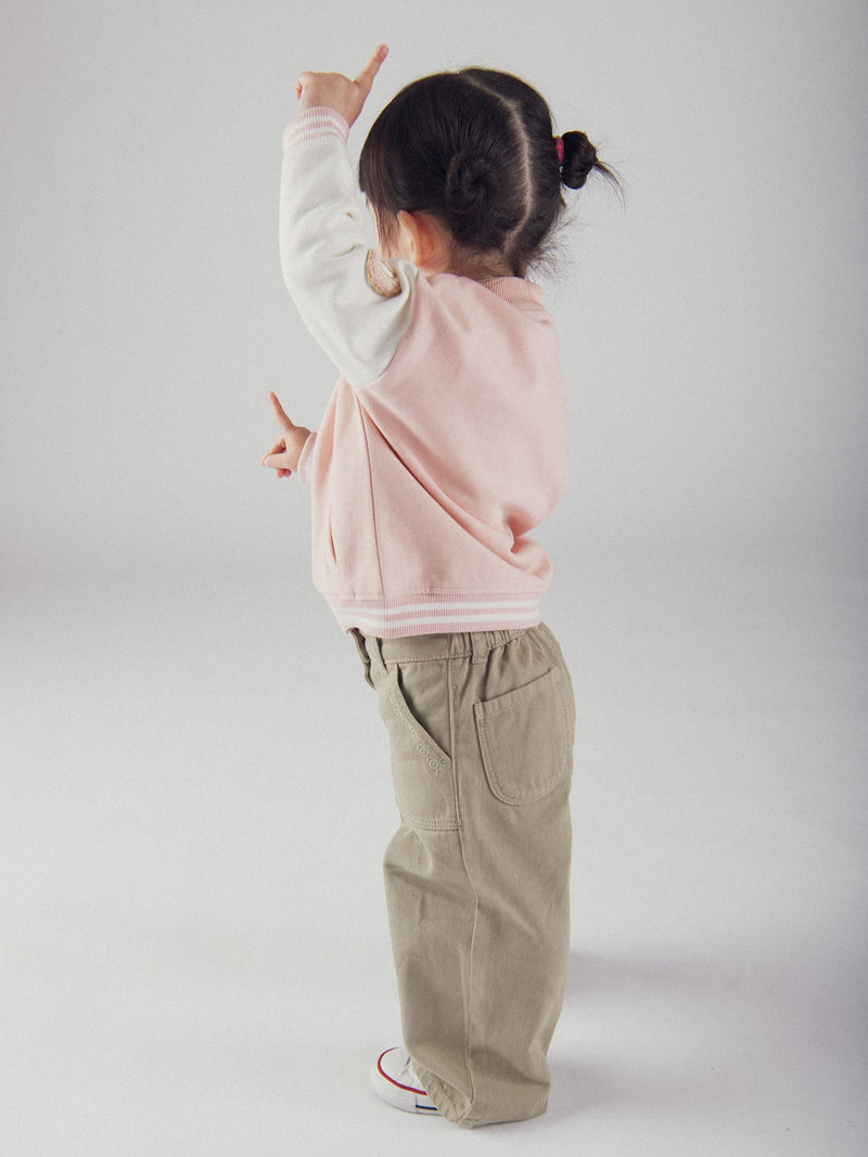 Bomber Rosa Vintage para Bebé Niña