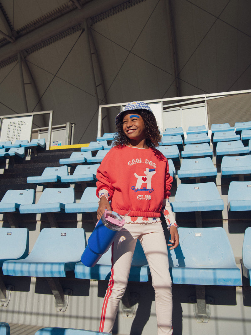 Sudadera roja con animación de perro para niñas
