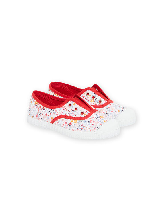 Tenis de tela multicolor con estampado floral para niña NATOILCIEFLOW / 22KK3594D16099