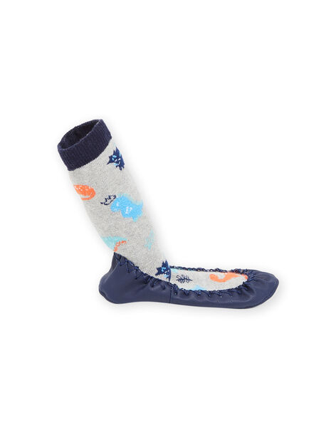 Calcetines zapatilla con estampado de dinosaurios POCHO7AOP / 22XK3642D08C201