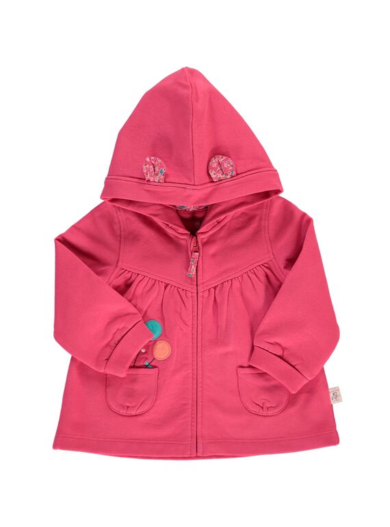 Baby girls' hooded sweatshirt CIJOJOH2 / 18SG09R2JGHF503