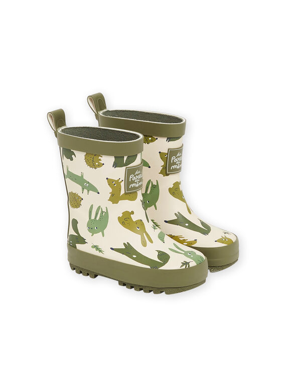 Botas de agua con estampado floral PUPLUIVERT / 22XK3811D0C001