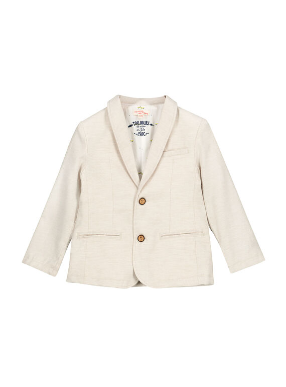 Chaqueta de traje de color beige para niño FOPOVES / 19S902C1VESI811