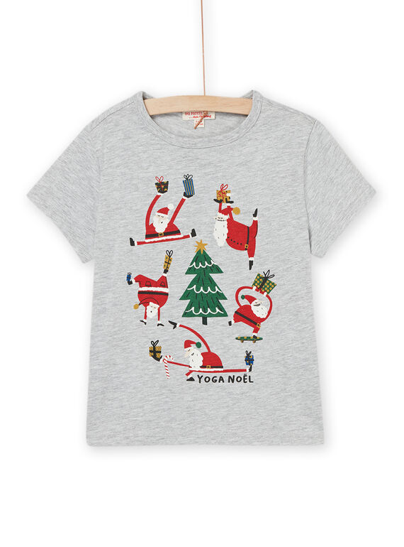 Camiseta de manga corta con estampado de Navidad PONOTIEX / 22W902V1TMCJ922