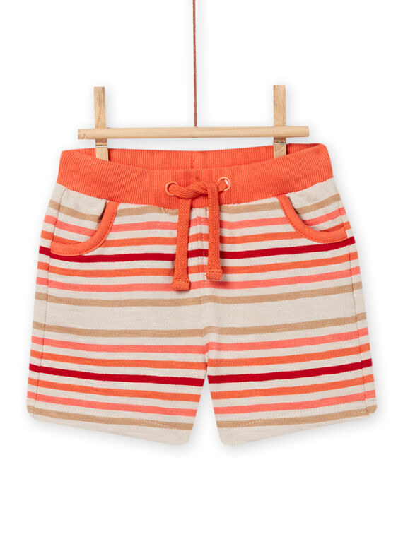 Short de rayas de color crudo para bebé niño NUFLABER2 / 22SG10R1BER009