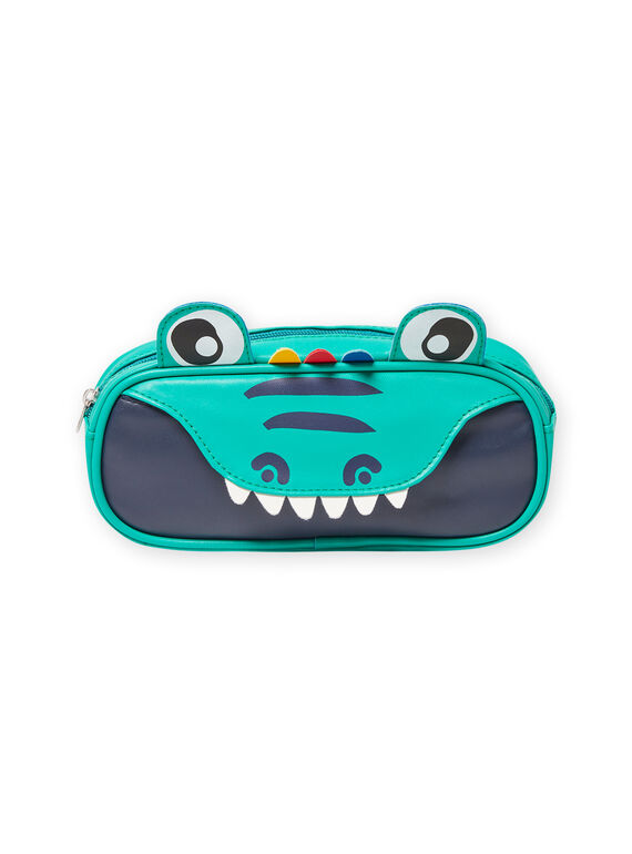 Neceser verde con estampado de cocodrilo para niño MYOCLATROU / 21WI02G1TROG614