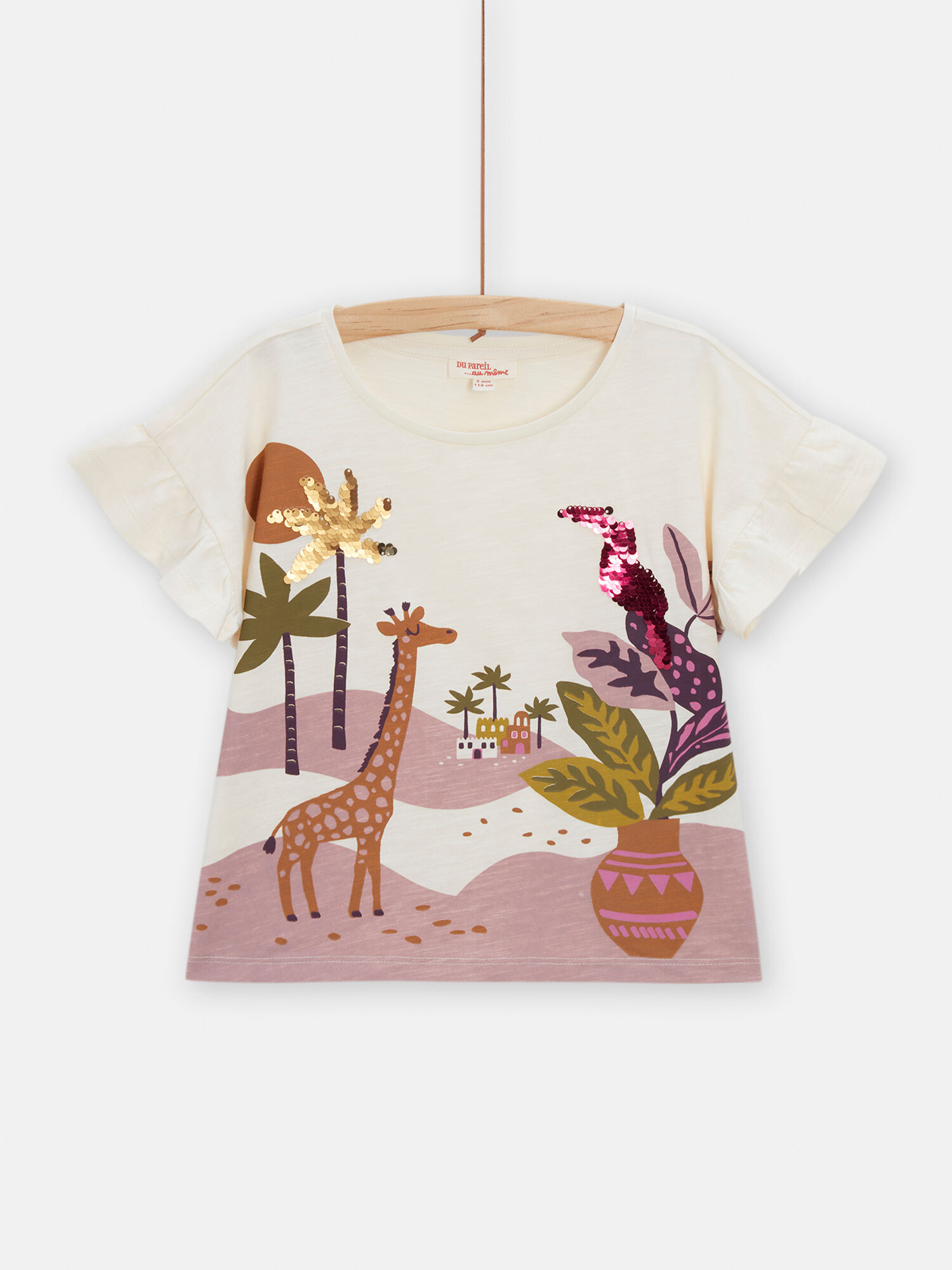 Camiseta de color crudo con lentejuelas magicas para nina comprar online Camisetas Camisetas de tirantes DPAM