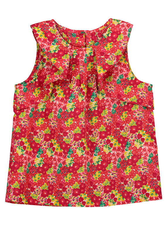 Vestido floral con volantes para niña FAYECHEM / 19S901M1CHE099