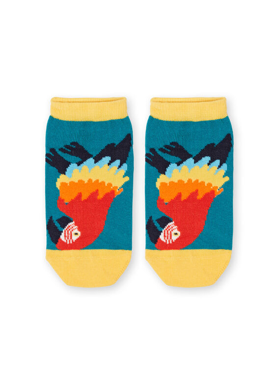 Calcetines azules y amarillos para niño LYOBONSOQ / 21SI02W1SOQC225
