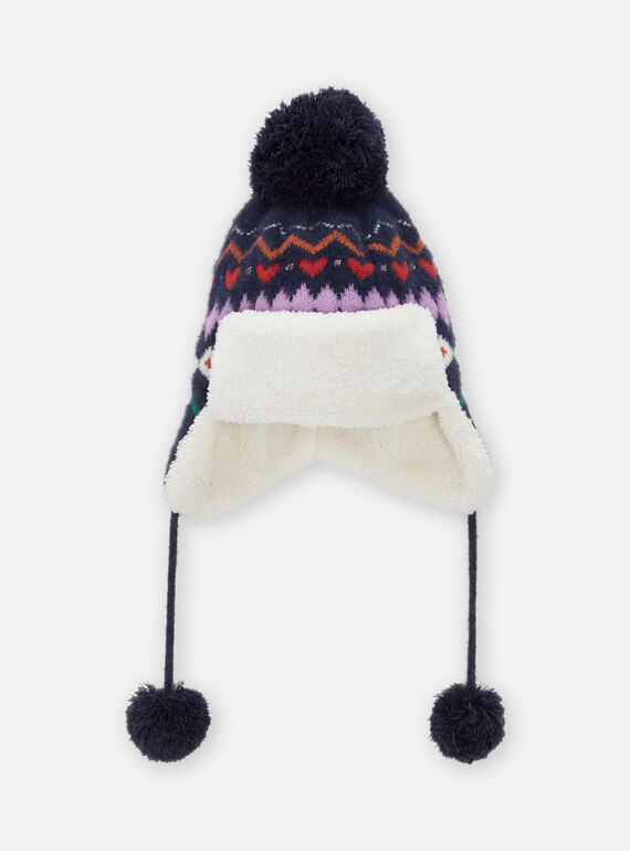 Gorro estilo chapka azul marino para niña SYAJOCHAP2 / 23WI01O3BON070