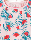 Camisón rosa con estampado de sandía para niña NEFACHUWAT / 22SH11H2CHND328