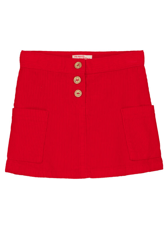 Falda Rojo Du Pareil Au Meme GASANJUP2 / 19W901C2JUP050