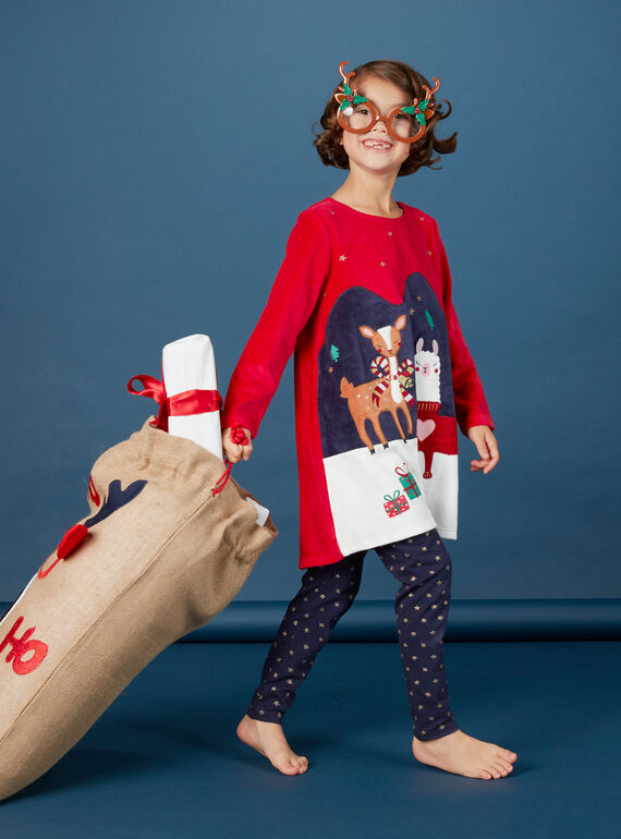 Camisón con estampado de Navidad y leggings para niña KEFACHULAM / 20WH11R1CHNF529
