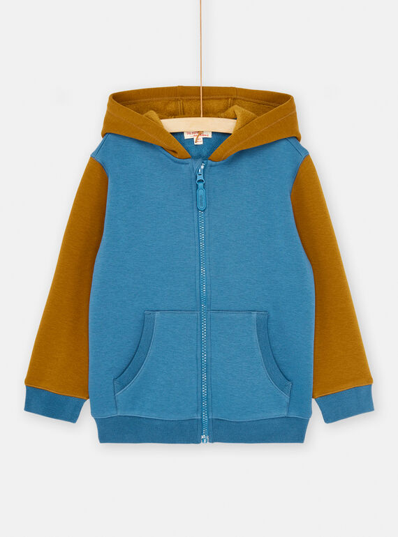 Cárdigan azul y caqui para niño SOJOGIL1 / 23W902N1GILC226