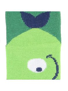 Baby boys' green ankle socks CYUJOCHO11A / 18SI10S9SOQ600