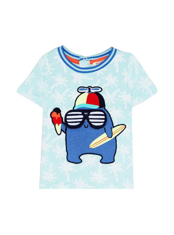 Camiseta de manga corta de color azul JUQUATI1 / 20SG10R1TMC210