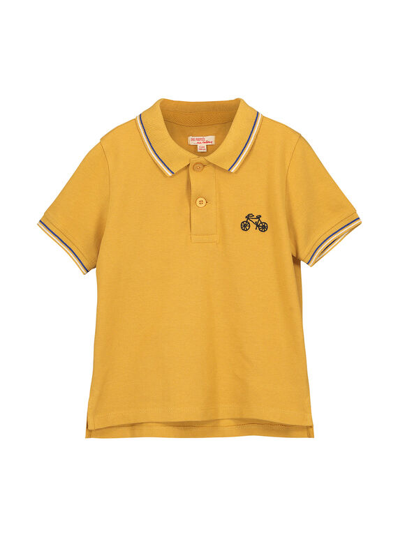 Polo de color amarillo mostaza para niño FOJOPOL1 / 19S902Y1D2DB107