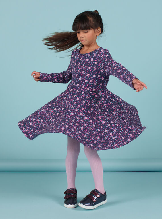 Vestido evasé con estampado floral para niña MAPLAROB3 / 21W901O3ROBC202