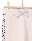 Pantalón de chándal rosa empolvado con estampado moteado para niña NAJOBAJOG3 / 22S90162JGBD327