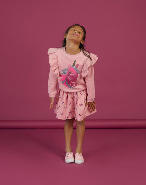 Sudadera rosa con volantes RAMAGSWEA / 23S901T1SWE303