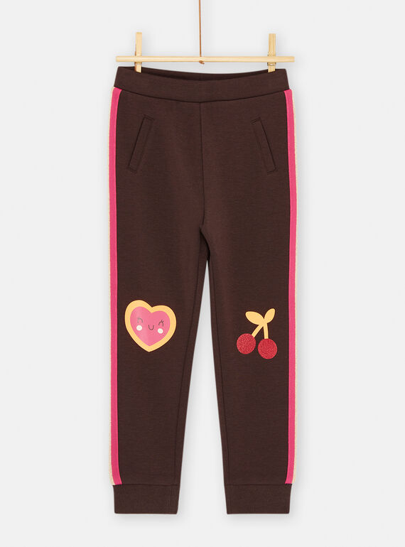 Pantalón de chándal marrón y fucsia SALOPANT2 / 23W901R1PANI803
