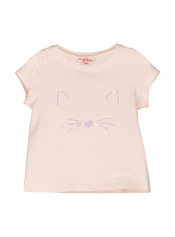 Camiseta de manga corta para bebé niña FIJOTI3 / 19SG0933TMC307