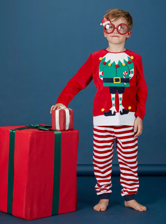 Pijama con estampado de elfo navideño para niño KEGOPYJNOLU / 20WH12R2PYJ050
