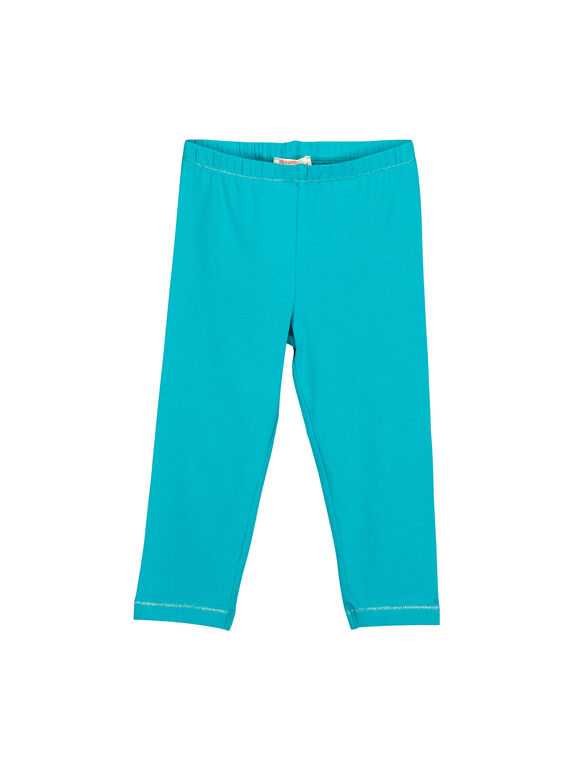 Leggings de color azul para niña FYAJOLEG8 / 19SI01G2D26202