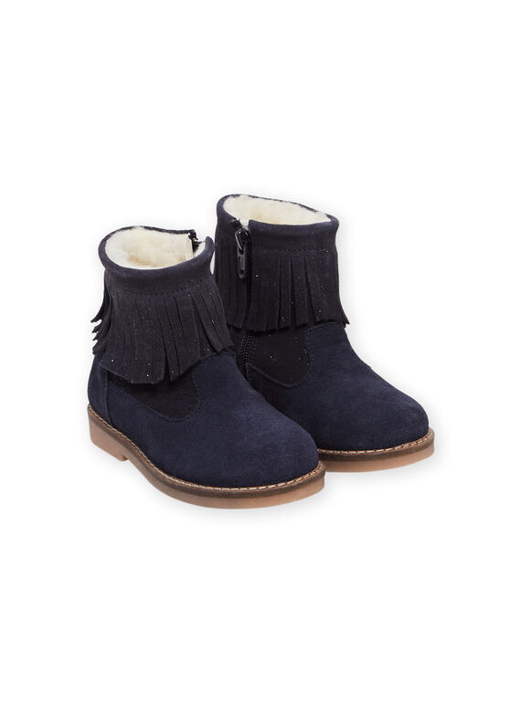 Boots con flecos azul marino para niña MABOOTFRANY / 21XK3582D0D070