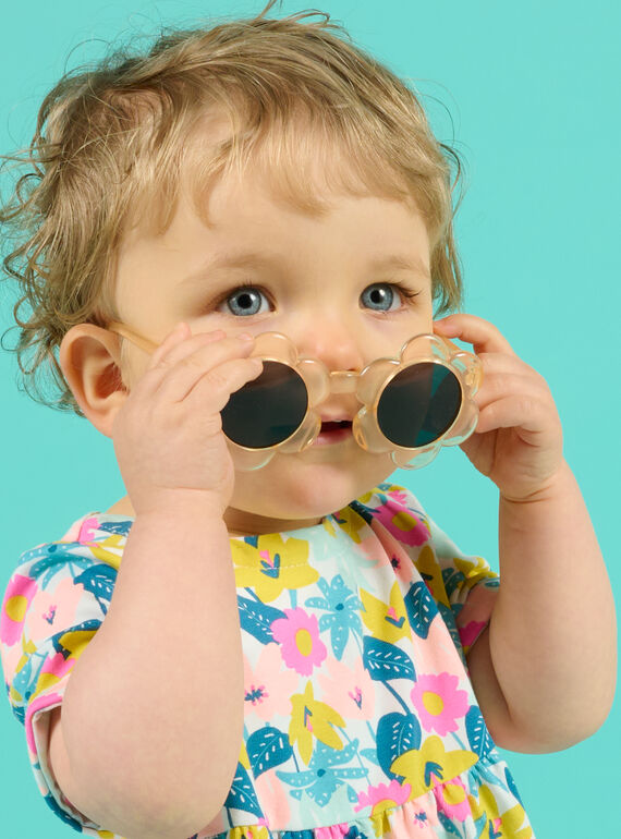 Gafas de sol en forma de flor de color rosa empolvado para niña NYAMERLUN1 / 22SI01L1LUSD327