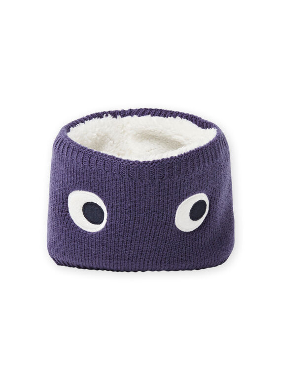 Cuello de punto de color azul noche con estampado de ojos para bebé niño MYUTUSNOO / 21WI1051SNOC234