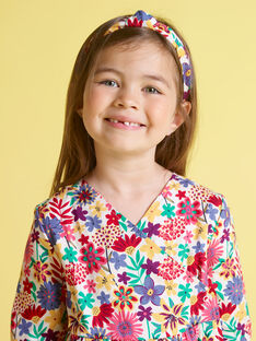 Vestido de manga larga con estampado floral colorido para niña MAMIXROB2 / 21W901J3ROB009