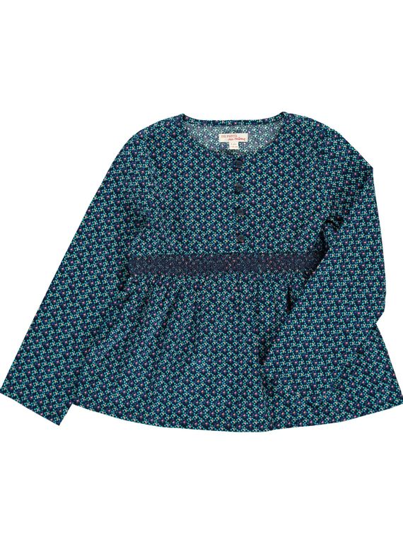 Girls' floral print smock DABLECHEM / 18W90191CHE099