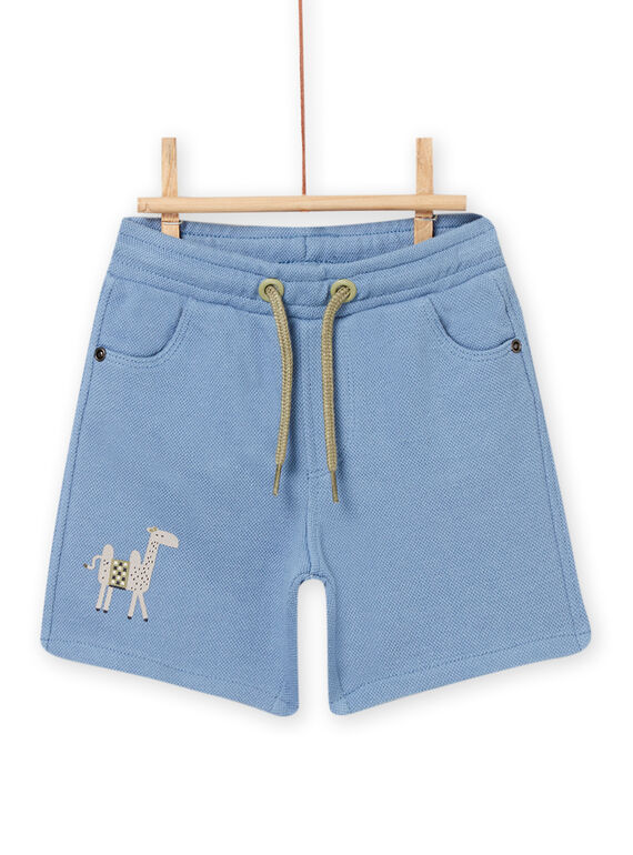 Bermudas de color azul hielo para bebé niño NUSANBER2 / 22SG10S1BER219