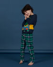 Pijama azul noche y verde para niño NEGOPYJCRO / 22SH12G6PYJ705