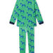 Pijama verdes con estampado de cebra para niño