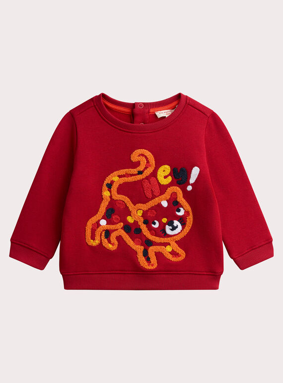 Sudadera roja VUKOSWE / 24WG1031SWEF508