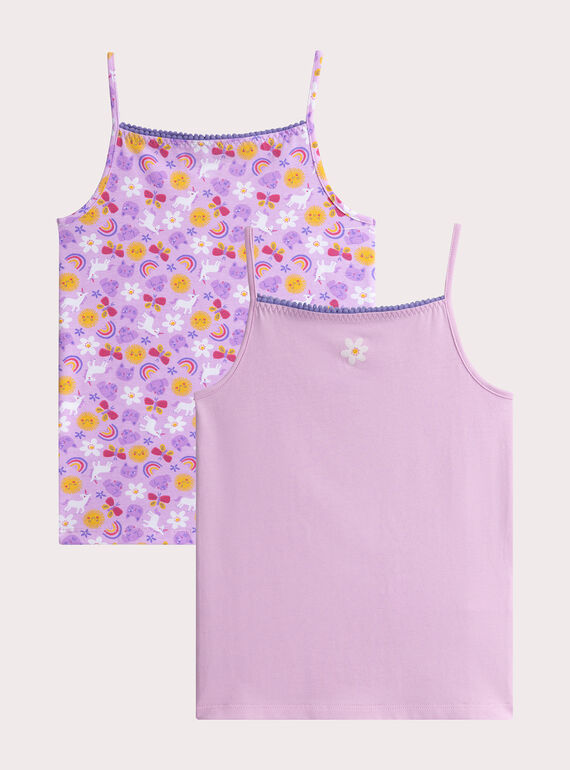 Lote de 2 camisetas de lujo para niñas  VEFADEBSUN / 24WH1182HLI320
